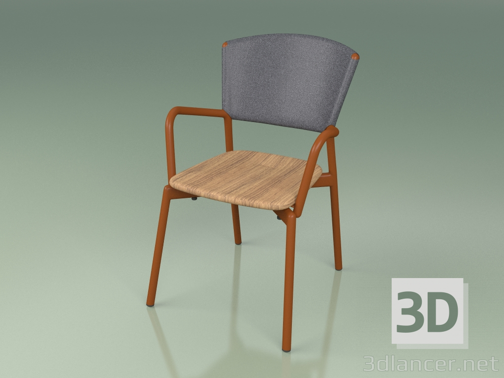 modèle 3D Fauteuil 021 (Métal Rouille, Gris) - preview