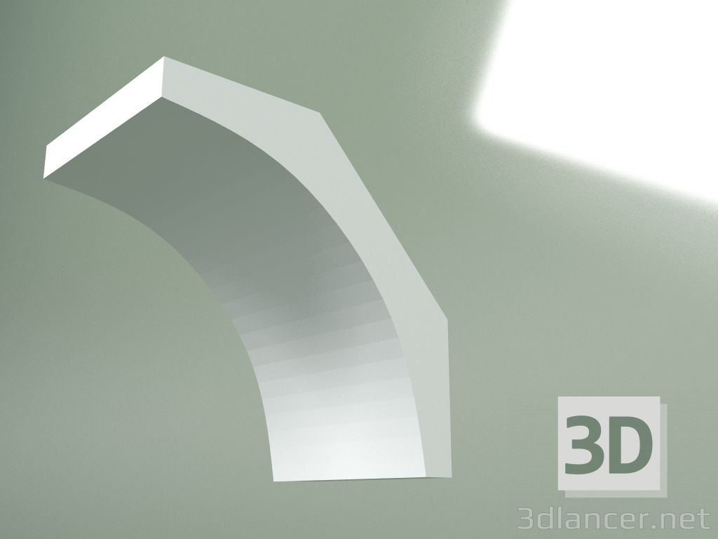 modello 3D Cornicione in gesso (zoccolo a soffitto) KT231-1 - anteprima