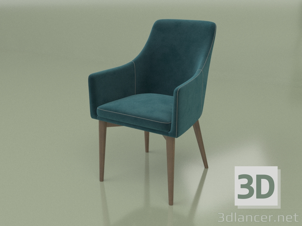 3d model Semi-sillón Miami (Nogal) - vista previa