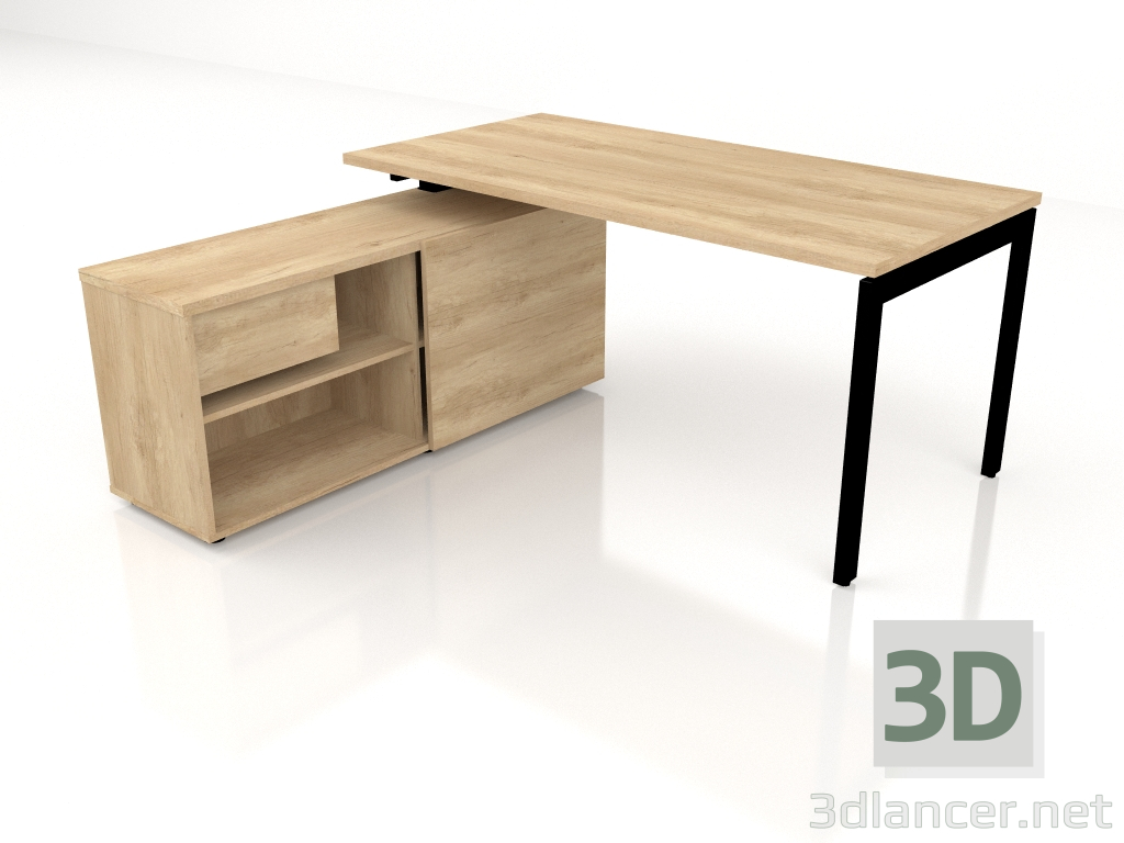 3d model Mesa de trabajo Ogi U BOUL20 (1600x1600) - vista previa