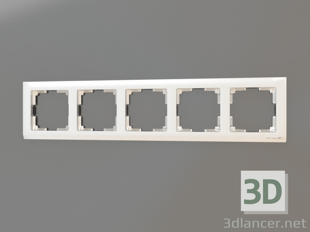 Modelo 3d Moldura para 5 postes Stark (prata) - preview