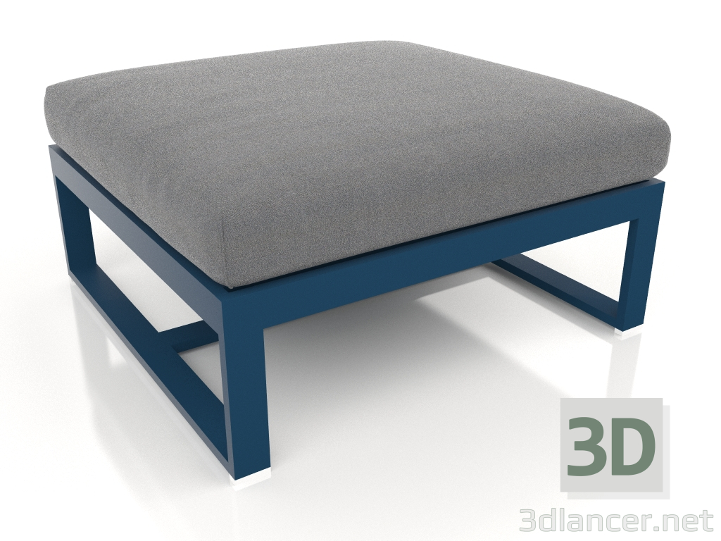 Modelo 3d Pufe secional (azul cinza) - preview