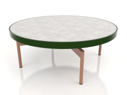 Round coffee table Ø90x36 (Bottle green, DEKTON Kreta)