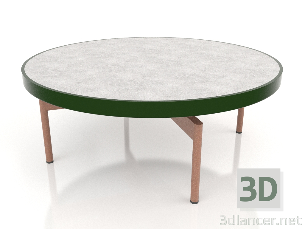 3d модель Стол журнальный круглый Ø90x36 (Bottle green, DEKTON Kreta) – превью