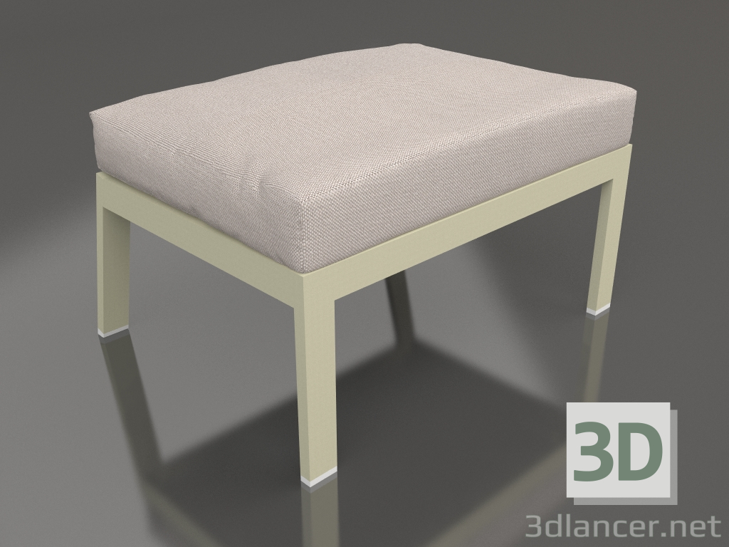 3D Modell Pouf für einen Stuhl (Gold) - Vorschau