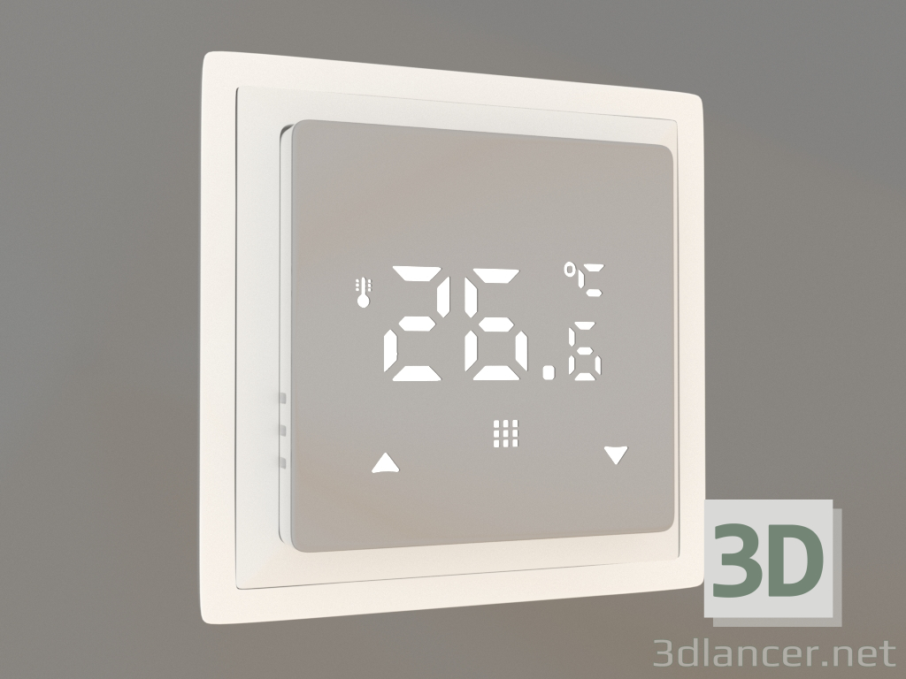 modello 3D Termostato con sensore a pavimento (programmabile, 16 A, bianco, DTEF16W-DA40803) R98 - anteprima