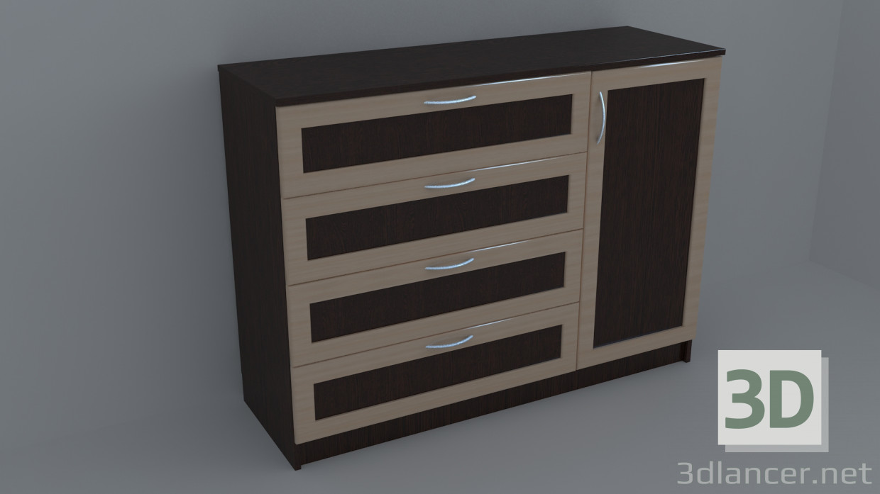 3d model Cajonera - vista previa