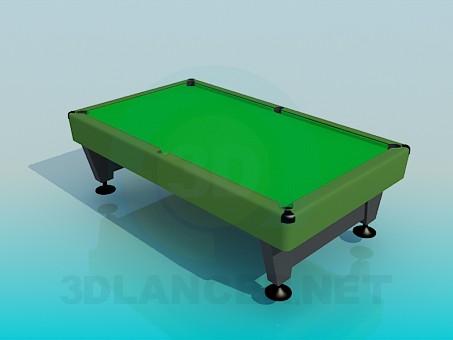 3d model mesa de billar - vista previa