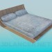 3d model Cama baja - vista previa