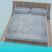 3d model Cama baja - vista previa