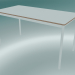 modèle 3D Base de table rectangulaire 140x70 cm (Blanc, Contreplaqué, Blanc) - preview