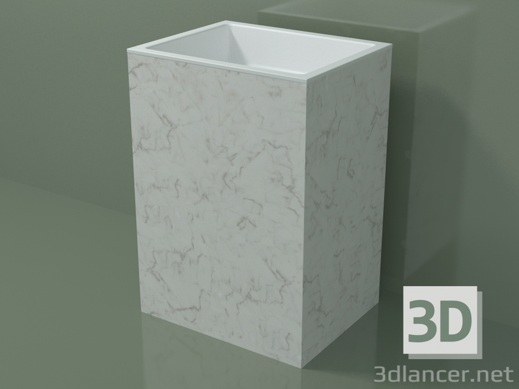 3d model Freestanding washbasin (03R136301, Carrara M01, L 60, P 48, H 85 cm) - preview