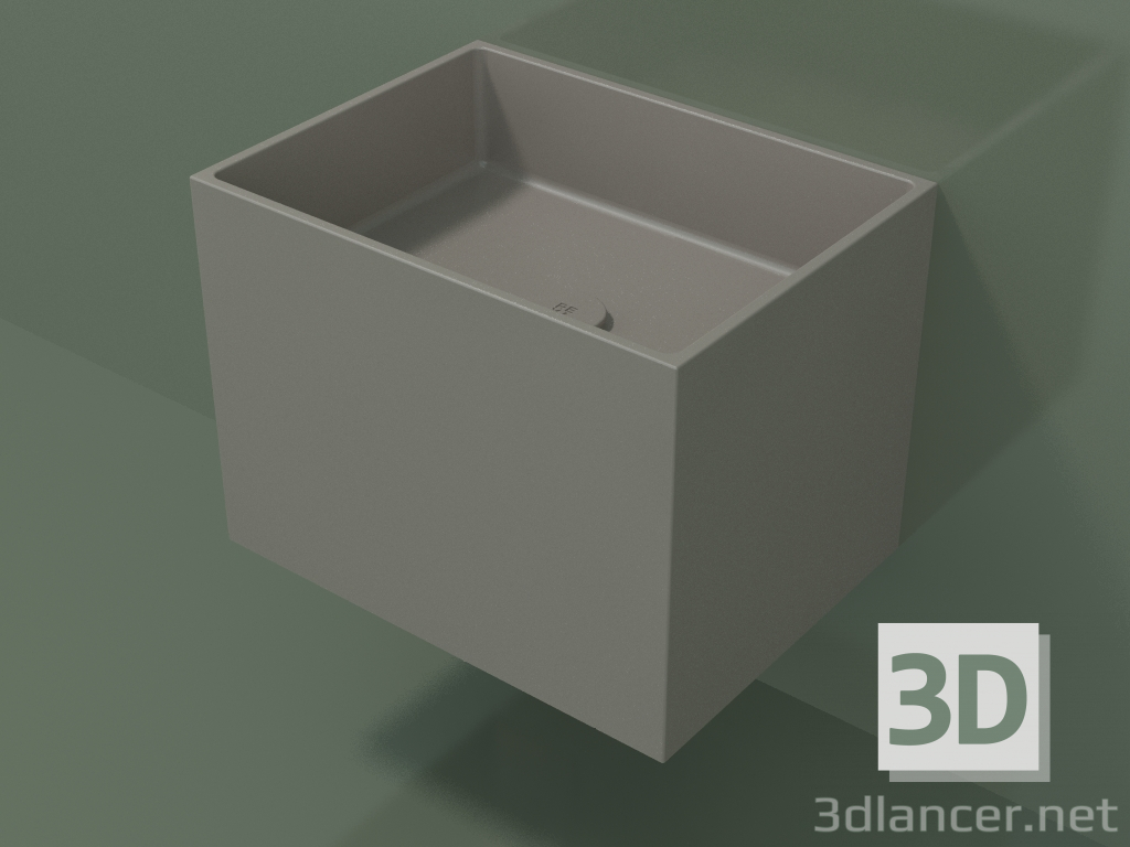 modèle 3D Lavabo suspendu (02UN22101, Argile C37, L 48, P 36, H 36 cm) - preview