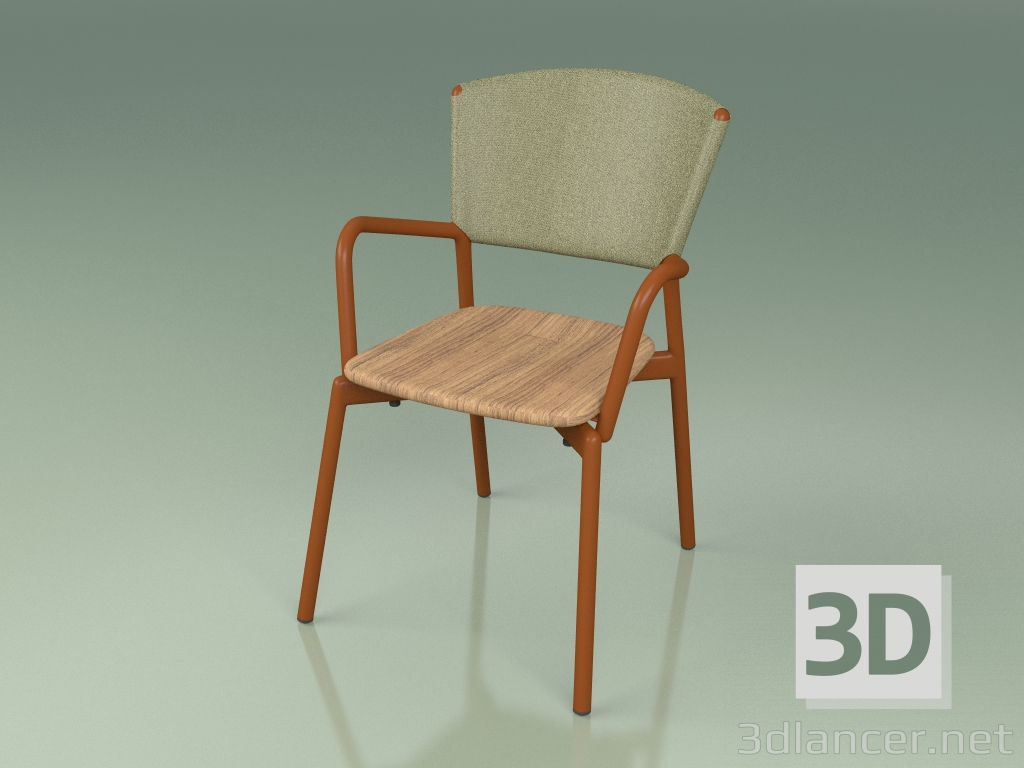 modèle 3D Fauteuil 021 (Métal Rouille, Olive) - preview