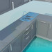 3d model Big kitchen - preview