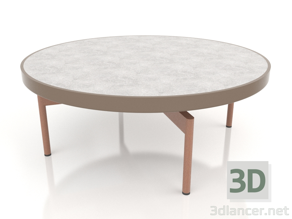 3d модель Стол журнальный круглый Ø90x36 (Bronze, DEKTON Kreta) – превью