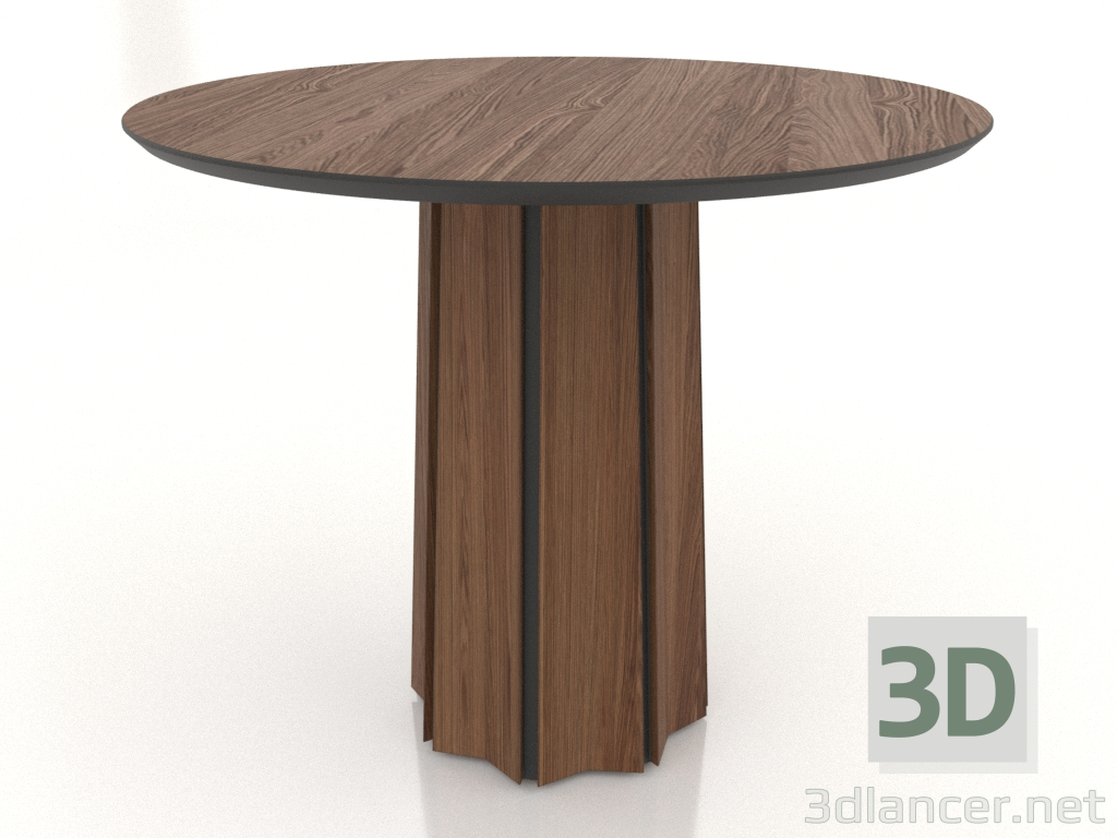 modello 3D Tavolo da pranzo Ø 900 mm (noce chiaro) - anteprima