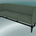 3d model Triple sofa Mayor (AJ5, H 82cm, 62x200cm, Black stained oak, Divina - 944) - preview