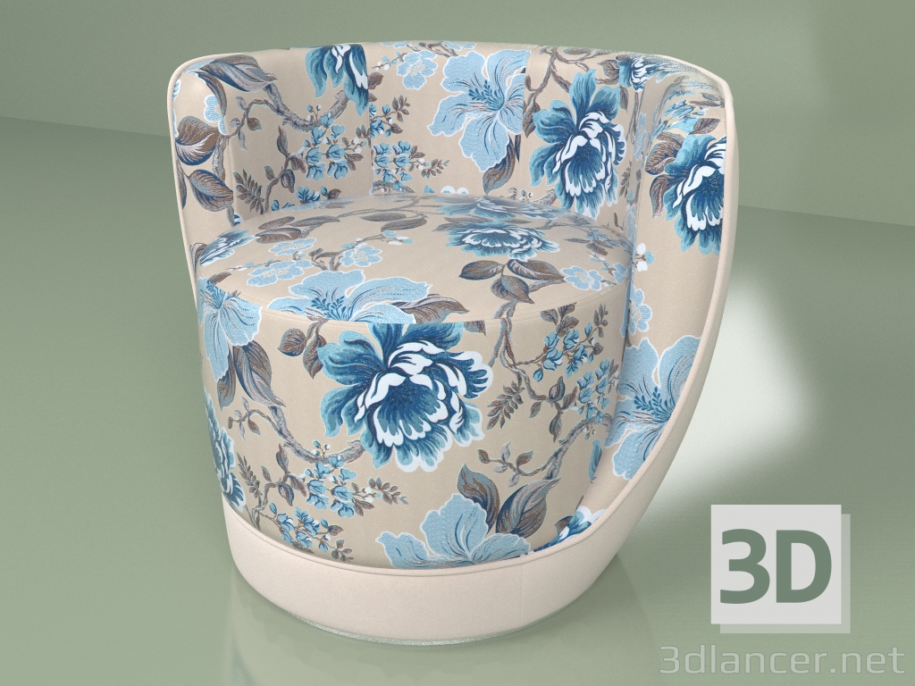 modèle 3D Fauteuil Adèle - preview