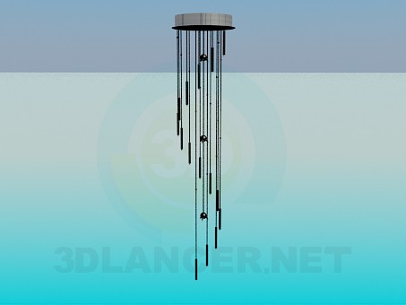 3d model Narrow chandelier - preview