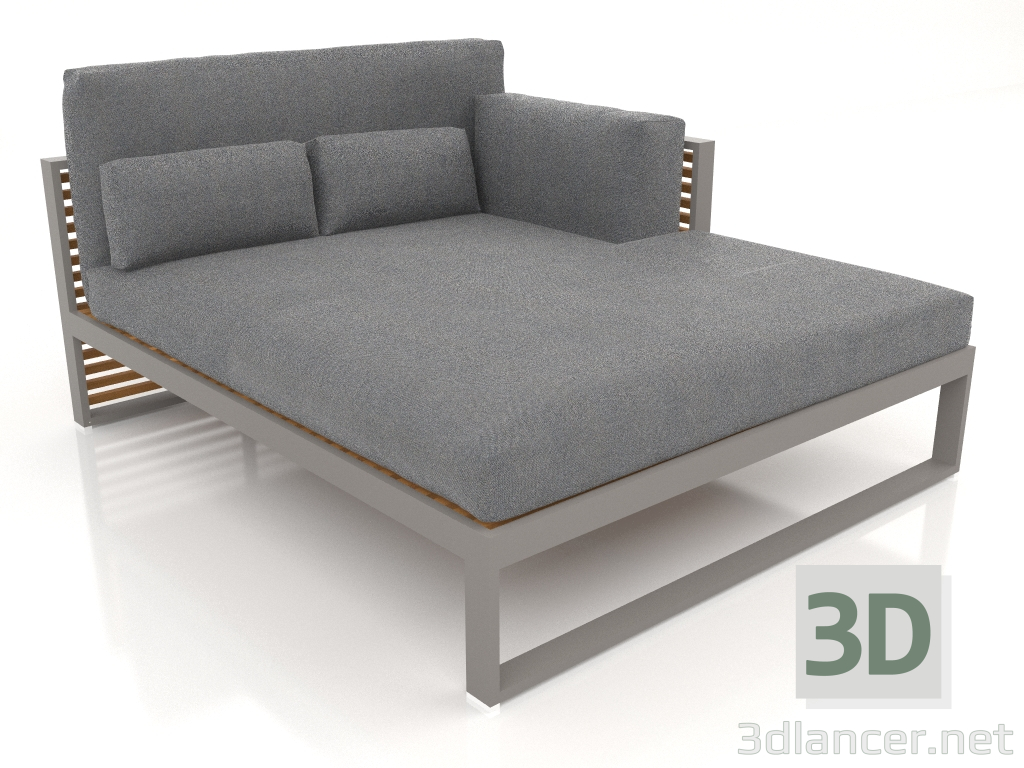 3d модель Диван модульний XL, секція 2 права, висока спинка, штучне дерево (Quartz grey) – превью