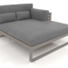 3D Modell XL-Modulsofa, Abschnitt 2 rechts, hohe Rückenlehne, Kunstholz (Quarzgrau) - Vorschau