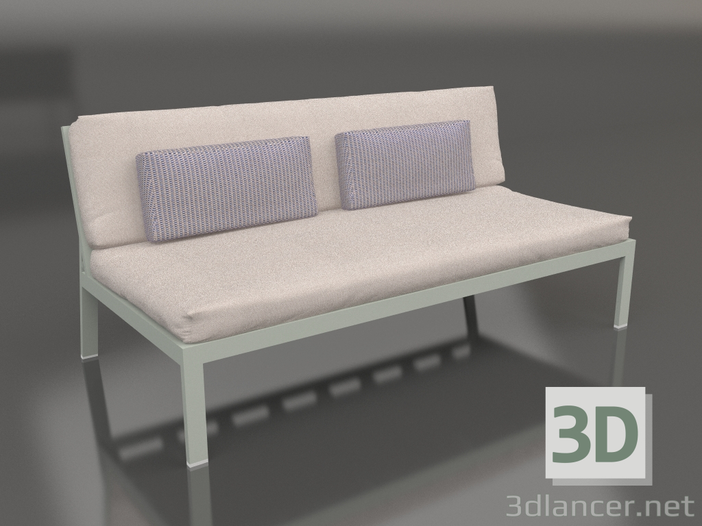 modello 3D Modulo divano, sezione 4 (Grigio cemento) - anteprima