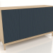 3D modeli Frezelenmiş cepheli TV sehpası FARGO 1600x500x950 mm (koyu kobalt, açık meşe, seçenek 2) - önizleme