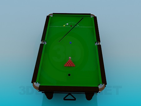 3d model billiard table - preview