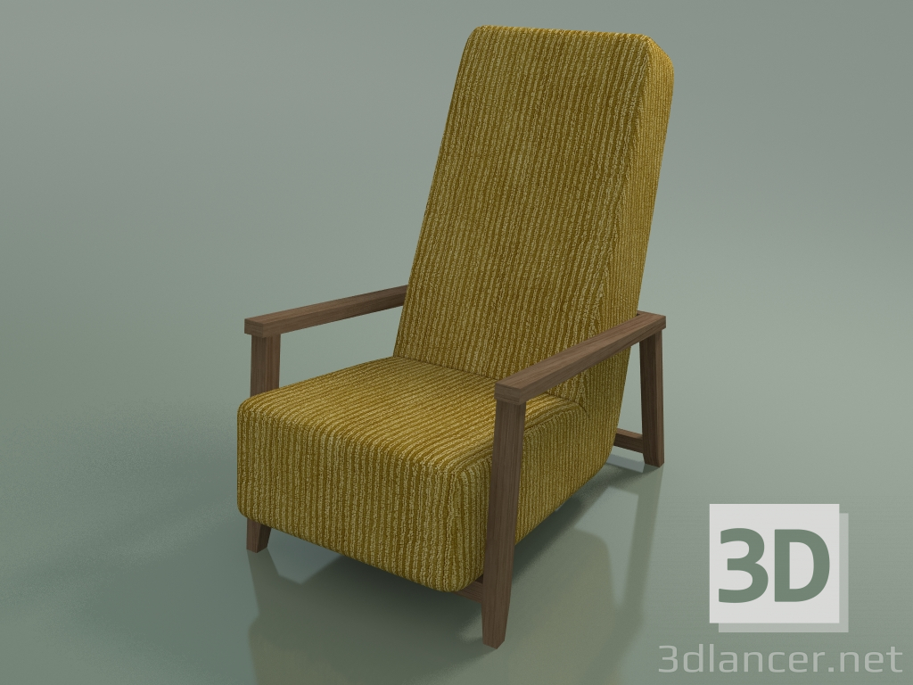 modèle 3D Fauteuil (20, noyer américain laqué naturel) - preview