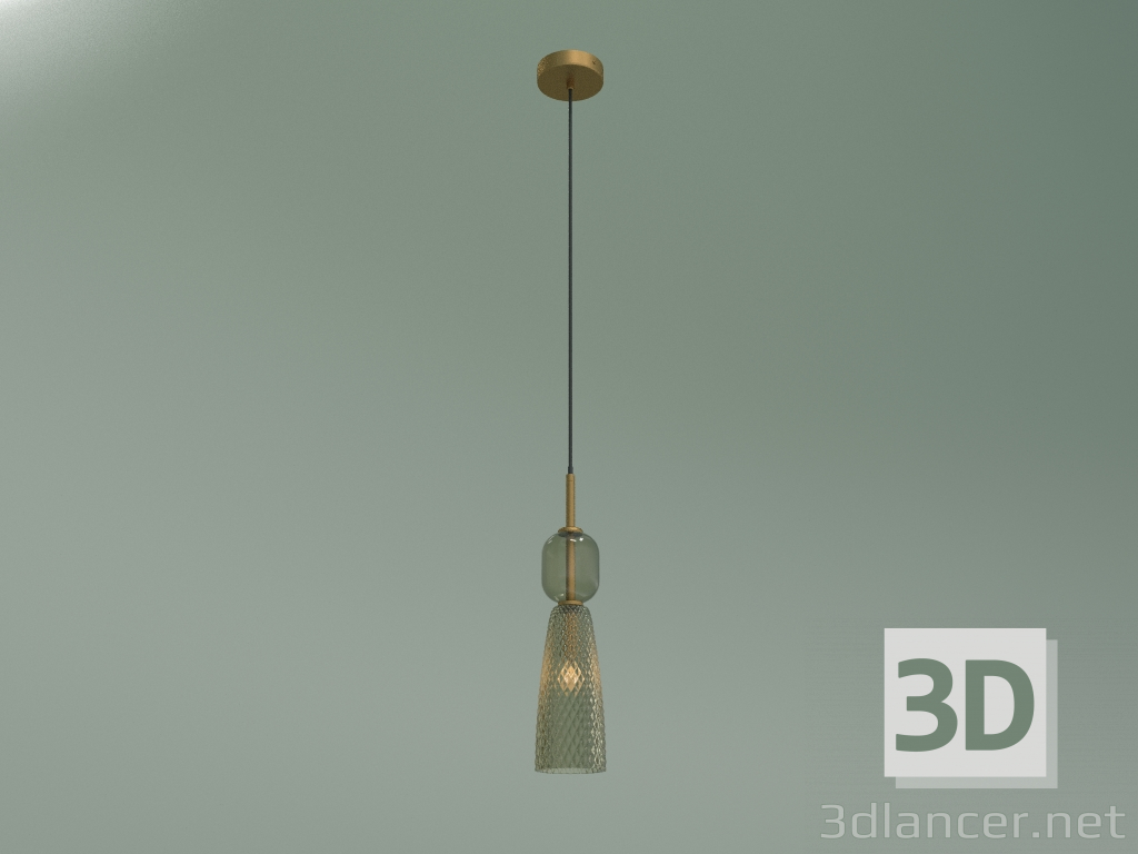 3d model Pendant lamp Glossy 50211-1 (amber) - preview