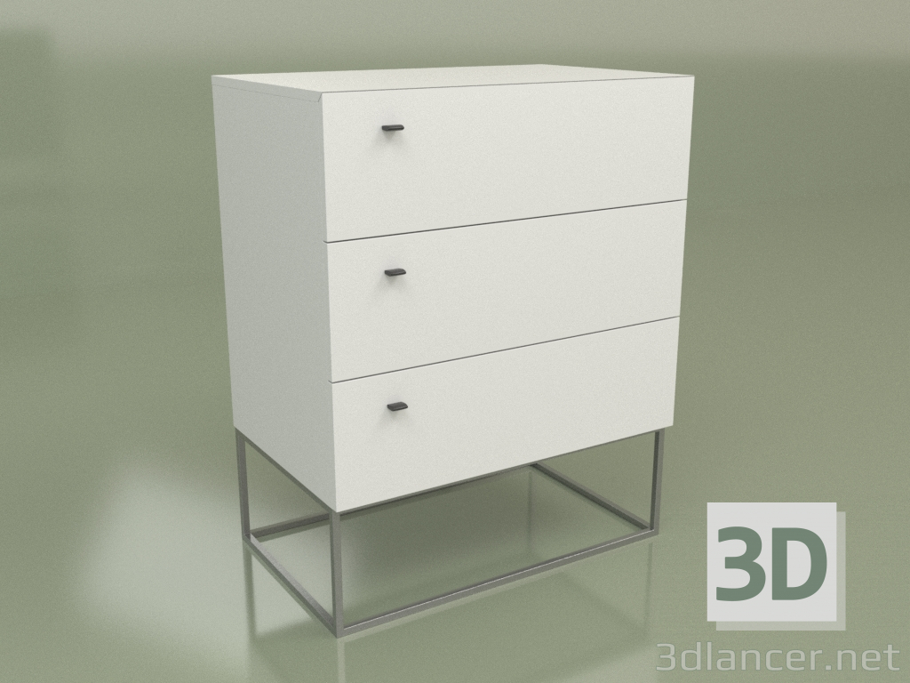 3d model Chest of drawers Lf 340 (White) - preview