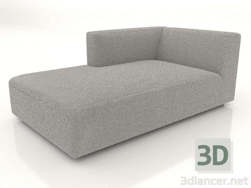 3D Modell Chaiselongue (XL) 83x175 mit Armlehne links - Vorschau