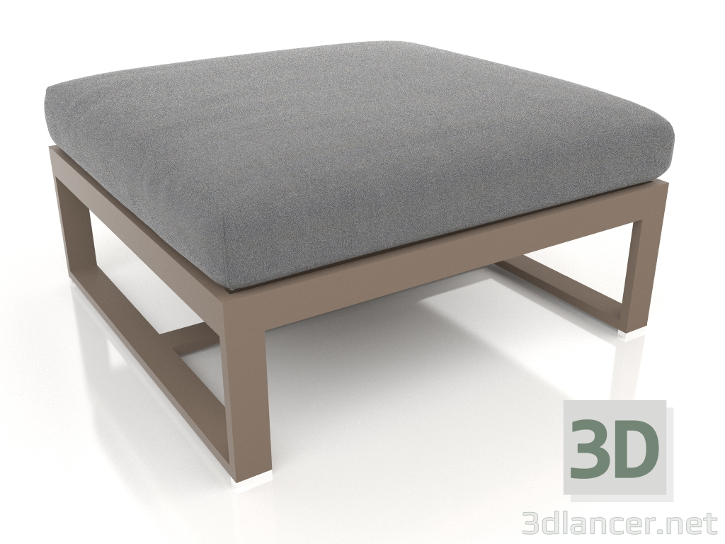 modèle 3D Pouf sectionnel (Bronze) - preview