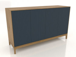 FARGO TV-Ständer mit gefrästen Fronten 1600x500x950 mm (Dunkelkobalt, Natureiche, Option 2)
