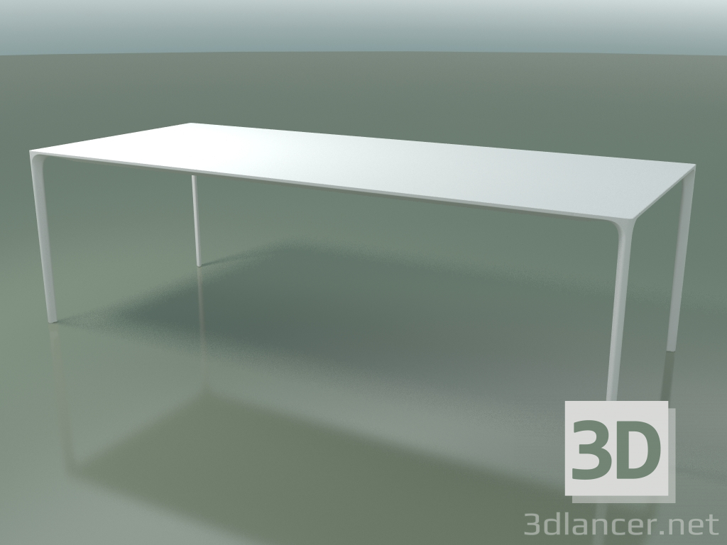 3D Modell Rechteckiger Tisch 0806 (H 74 - 100x240 cm, Laminat Fenix F01, V12) - Vorschau