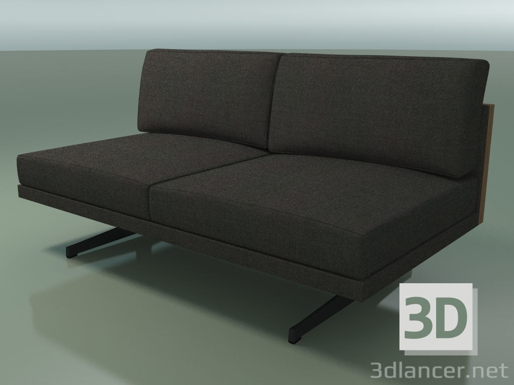 3d model Módulo central 5228 (patas en H, nogal) - vista previa