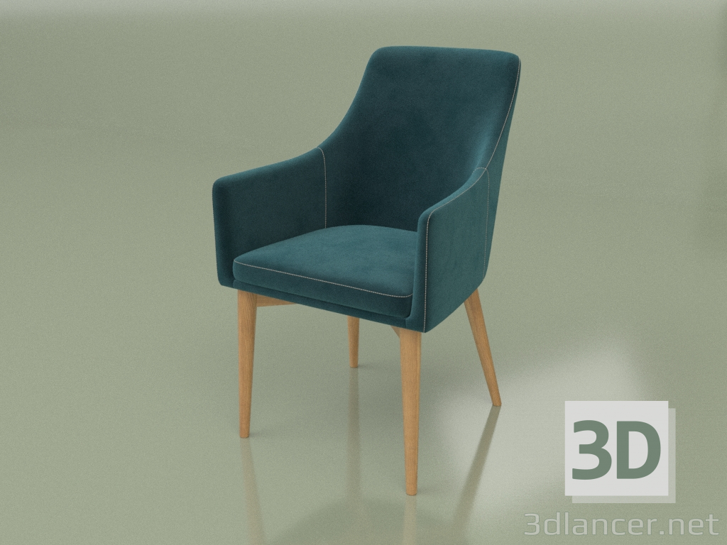 modello 3D Semipoltrona Miami (Rovere) - anteprima