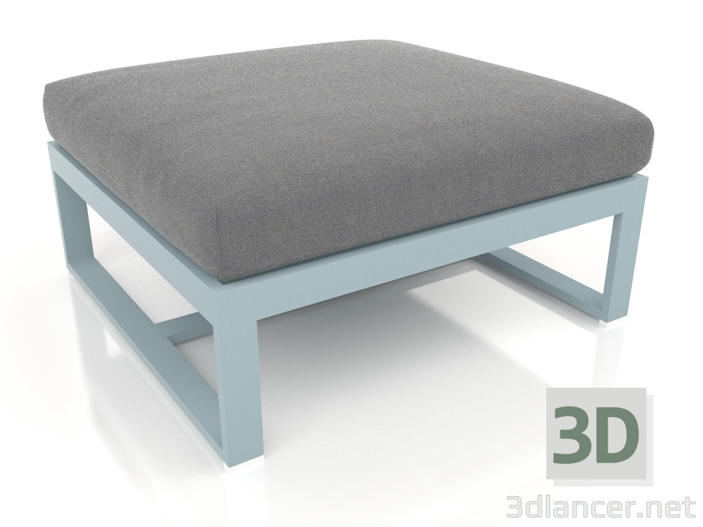 Modelo 3d Pufe secional (cinza azul) - preview