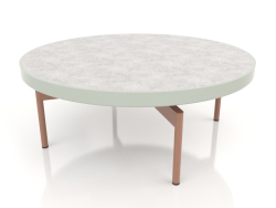 Table basse ronde Ø90x36 (Gris ciment, DEKTON Kreta)