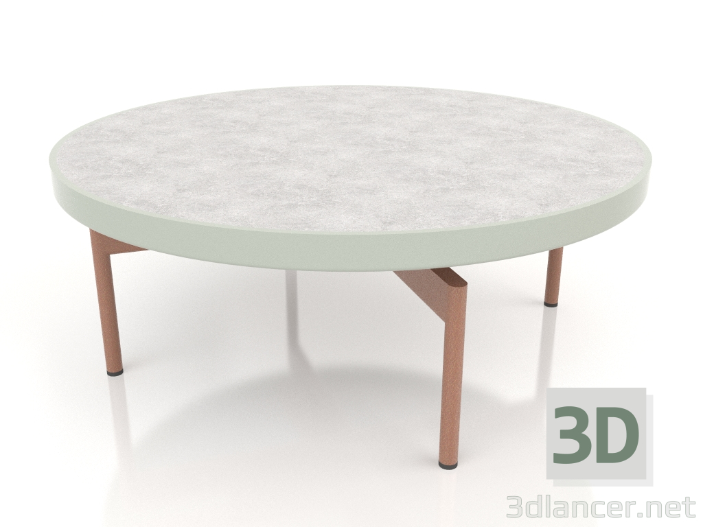 3d модель Стол журнальный круглый Ø90x36 (Cement grey, DEKTON Kreta) – превью