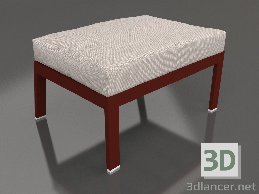 3d model Pouf for a chair (Wine red) - preview