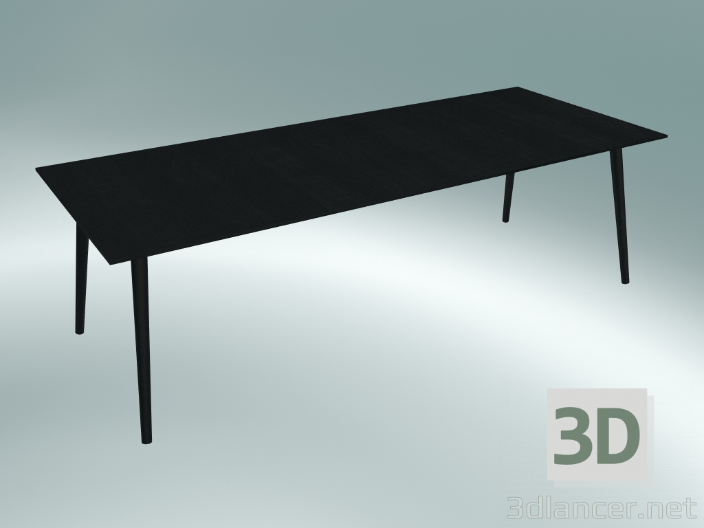 3d model Mesa de comedor In Between (SK6, 250x100cm H 74cm, Roble lacado negro) - vista previa