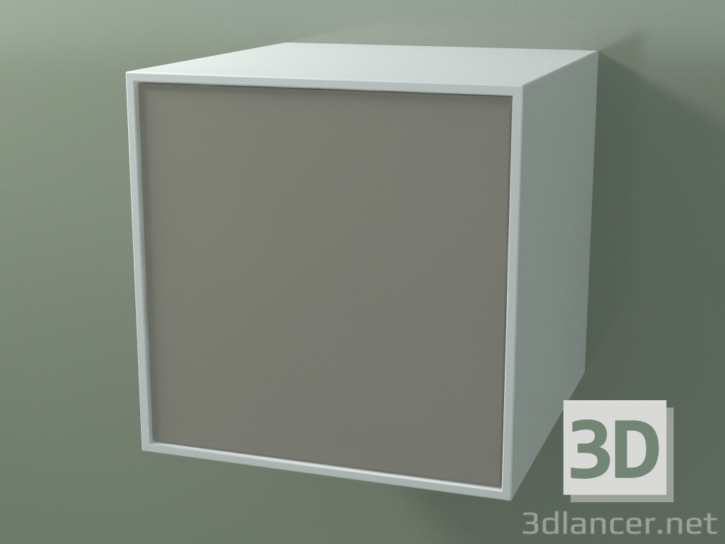 modello 3D Scatola (8AUACB03, Glacier White C01, HPL P04, L 48, P 50, H 48 cm) - anteprima