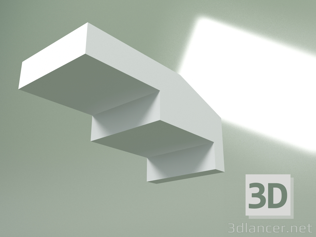 3d model Plaster cornice (ceiling plinth) KT235 - preview