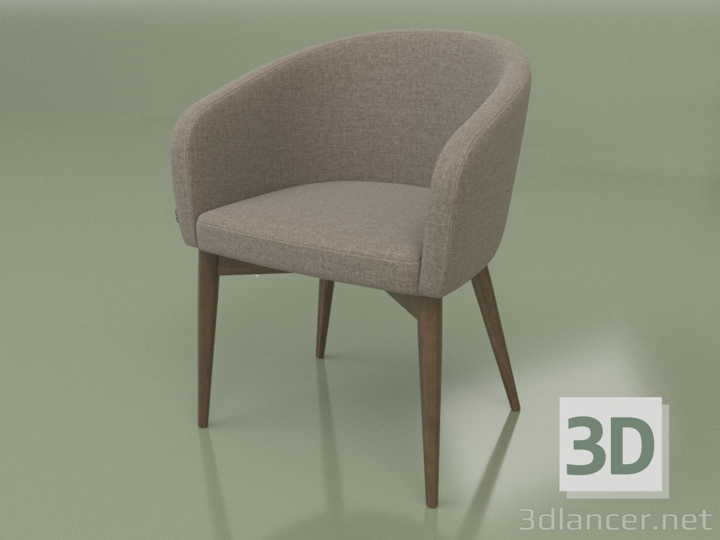 modello 3D Sedia Torino (Noce) - anteprima