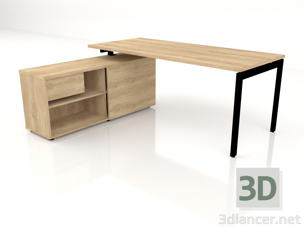 3d model Mesa de trabajo Ogi U BOUL21 (1800x1600) - vista previa