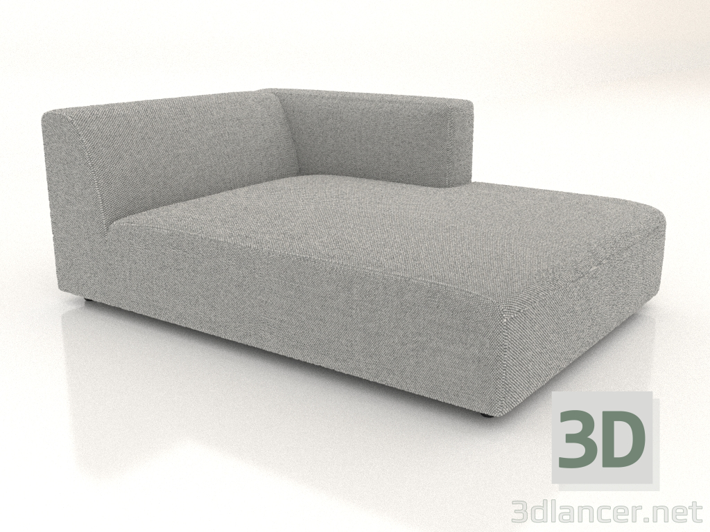 3d model Chaise longue (XL) 103x175 with an armrest on the right - preview