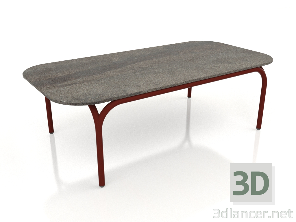 3d model Coffee table (Wine red, DEKTON Radium) - preview