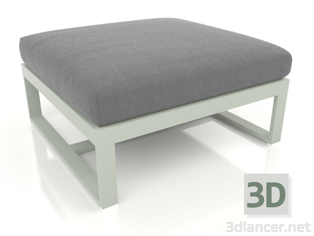 Modelo 3d Pufe secional (cinza cimento) - preview